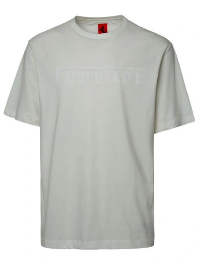 Ferrari White Cotton T-shirt