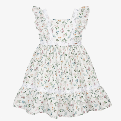 Patachou Kids' Girls White Liberty Print Floral Dress