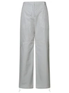 MONCLER WHITE NYLON PANTS