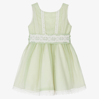 Abel & Lula Kids' Girls Light Green Tulle Dress