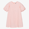 Kenzo Floral-embroidered Cotton Dress In Pink
