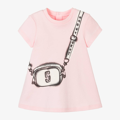 Marc Jacobs Babies'  Girls Pink Snapshot Cotton Dress