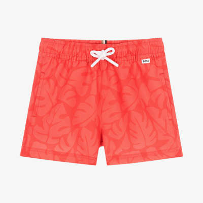 Hugo Boss Boss Baby Boys Red Swim Shorts