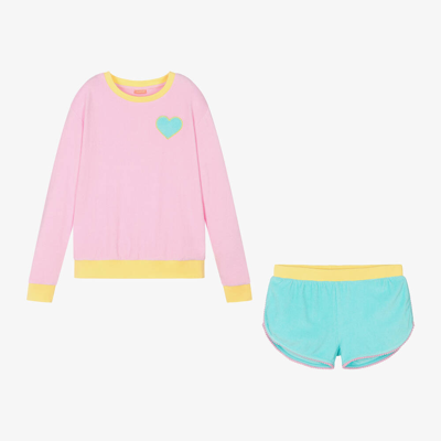 Sunuva Teen Girls Pink Towelling Shorts Set
