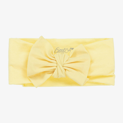 A Dee Babies' Girls Yellow Cotton Bow Headband