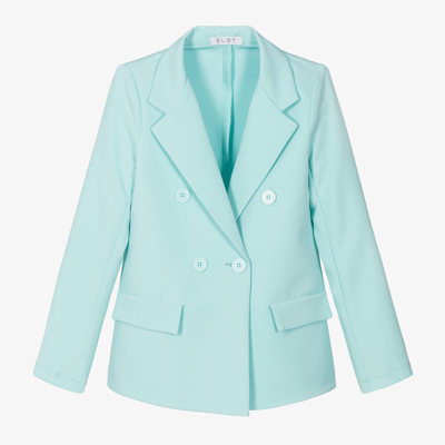 Elsy Kids' Girls Turquoise Blue Blazer