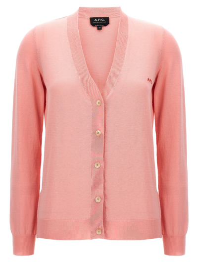 Apc Bella Sweater, Cardigans Pink In Color Carne Y Neutral
