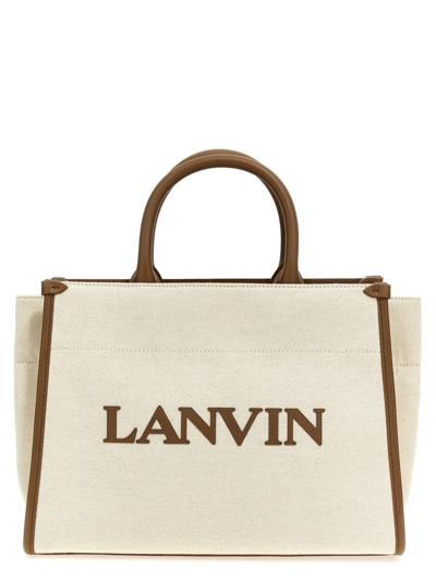 LANVIN LANVIN LOGO CANVAS SHOPPING BAG