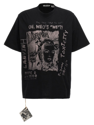Lanvin Printed T-shirt In Black