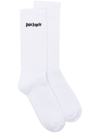 PALM ANGELS PALM ANGELS LOGO-EMBROIDERED RIBBED SOCKS