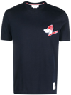 THOM BROWNE HECTOR-APPLIQUÉ COTTON T-SHIRT - MEN'S - COTTON/POLYESTER/WOOL/ACRYLIC