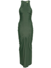 GAUGE81 GREEN DENI DRAPED MAXI DRESS