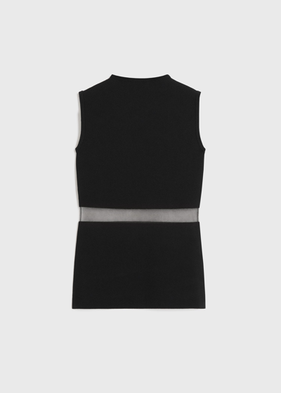 Totême Toteme Semi-sheer Evening Top In Black