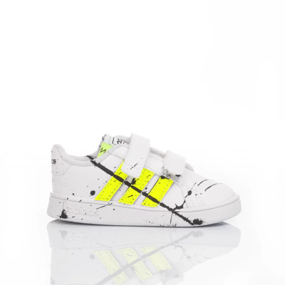 Mimanera Kids' Adidas Baby Neon Customized  In White