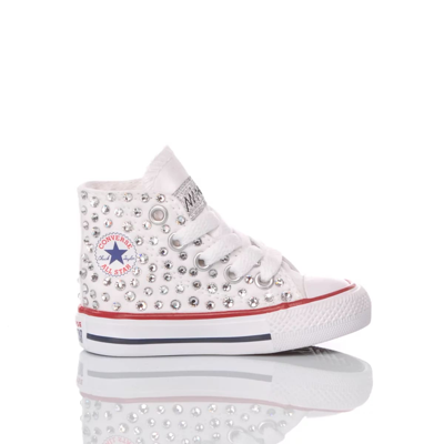 Mimanera Kids' Converse Baby Swarovski White Customized