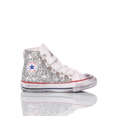 Mimanera Kids' Converse Baby Glitter Silver Customized