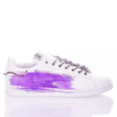 Mimanera Adidas Stan Smith Jewel Violet Custom In White
