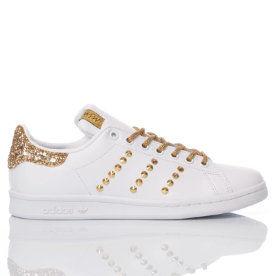 Mimanera Adidas Stan Smith Golden Customized  In White