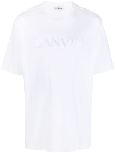 Lanvin Logo Print T Shirt In White