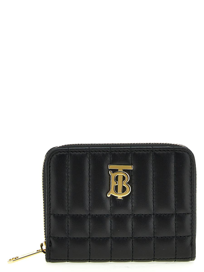Burberry Lola Quilted Leather Wallet In Black