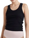Papinelle Milla Rib Shelf-bra Tank In Black