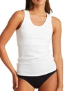 Papinelle Milla Rib Shelf-bra Tank In White