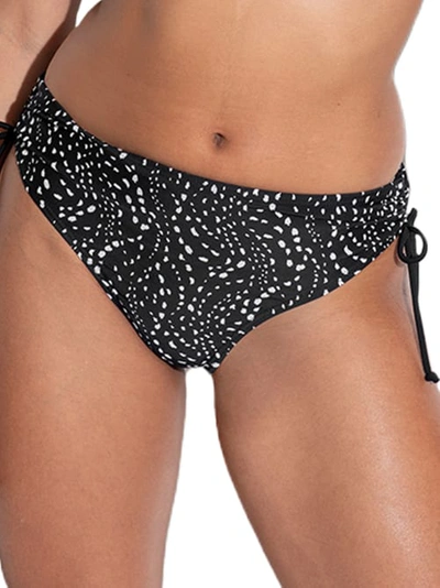 Pour Moi Rhodes Side Tie Bikini Bottom In Black,white