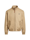 Polo Ralph Lauren Logo-embroidered Cotton-twill Bomber Jacket In Brown