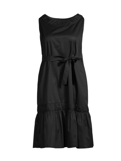 Harshman, Plus Size Women's Naveen Cotton Midi-dress In Black