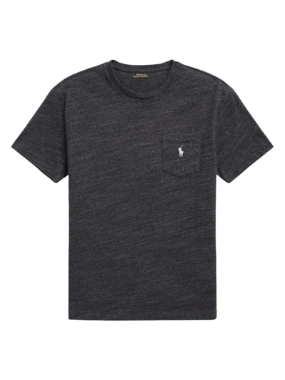 Polo Ralph Lauren Men's Logo Short-sleeve T-shirt In Black Marl Heather