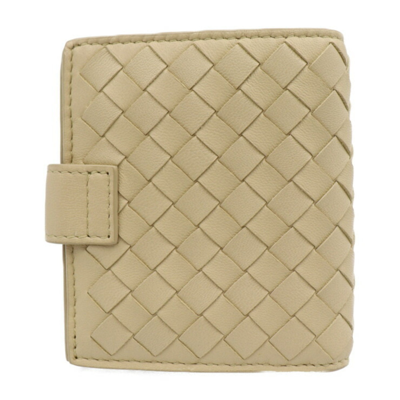 Bottega Veneta Intrecciato Beige Leather Wallet  ()