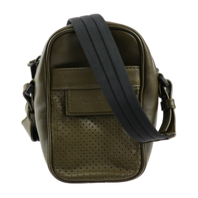 Bottega Veneta Leggero Khaki Leather Shoulder Bag ()