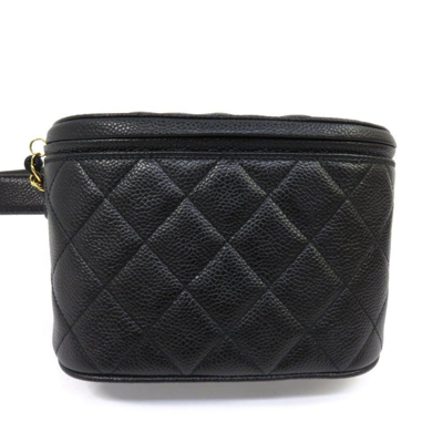 Pre-owned Chanel Vintage Black Leather Clutch Bag ()