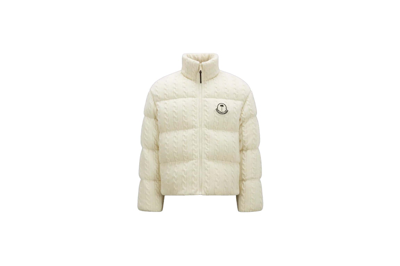 Pre-owned Moncler X Palm Angels Dendrite Wool Down Jacket Off-white
