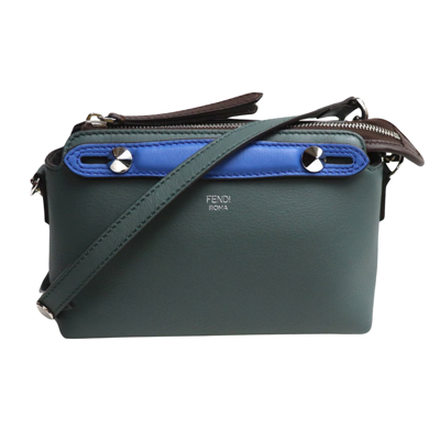 Fendi By The Way Medium Green Leather Shoulder Bag ()