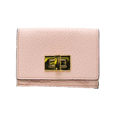 Fendi Peekaboo Pink Leather Wallet  ()