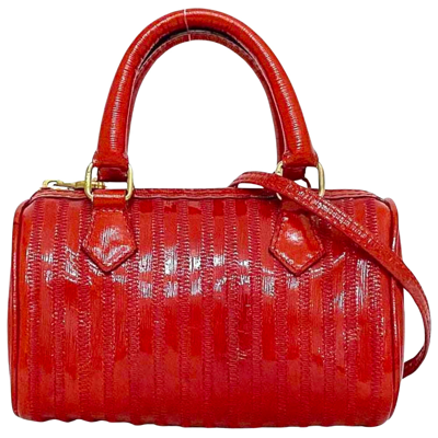 Fendi Red Patent Leather Shoulder Bag ()