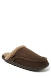 Dearfoams Matthew Moccasin Toe Scuff House Slipper In Brown