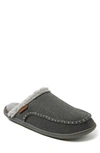 Dearfoams Men's Matthew Moccasin Toe Scuff Slipper In Grey