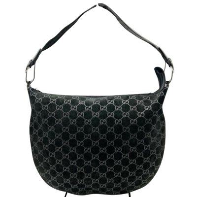 Gucci -- Black Suede Shoulder Bag ()