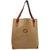 GUCCI GUCCI OPHIDIA BEIGE CANVAS TOTE BAG (PRE-OWNED)