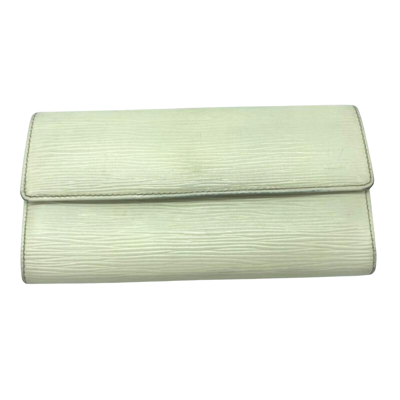 Pre-owned Louis Vuitton Portefeuille Sarah White Leather Wallet  ()
