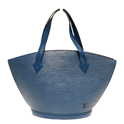 Pre-owned Louis Vuitton Saint Jacques Blue Leather Tote Bag ()