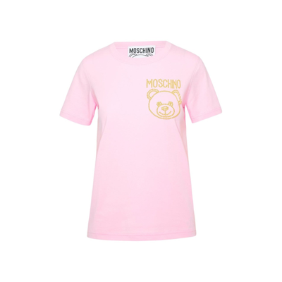 Moschino Couture Teddy Studs T-shirt In Pink