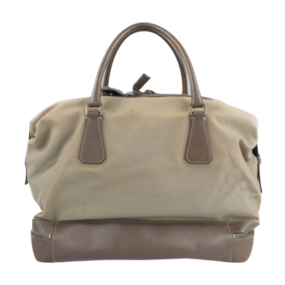 Prada Khaki Canvas Travel Bag ()