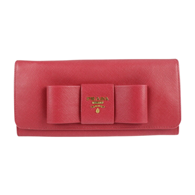 Prada Saffiano Pink Leather Wallet  ()