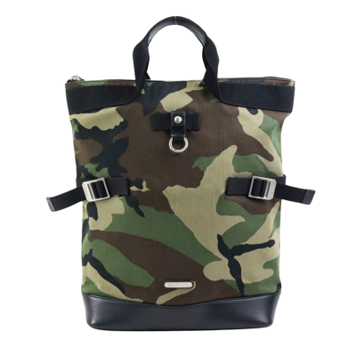 Saint Laurent Rivington Khaki Canvas Backpack Bag ()