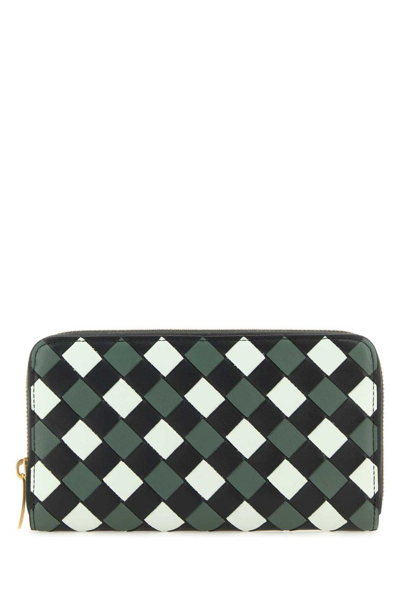 Bottega Veneta Intrecciato Zip Around Wallet In Multi