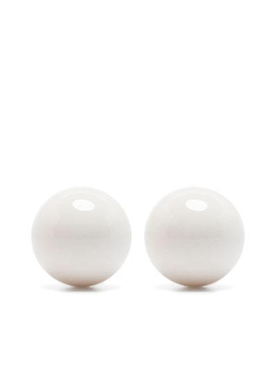 Dries Van Noten Pearl Earrings In White