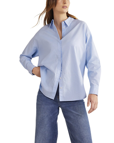 Boden Sienna Cotton Shirt Blue Oxford Women